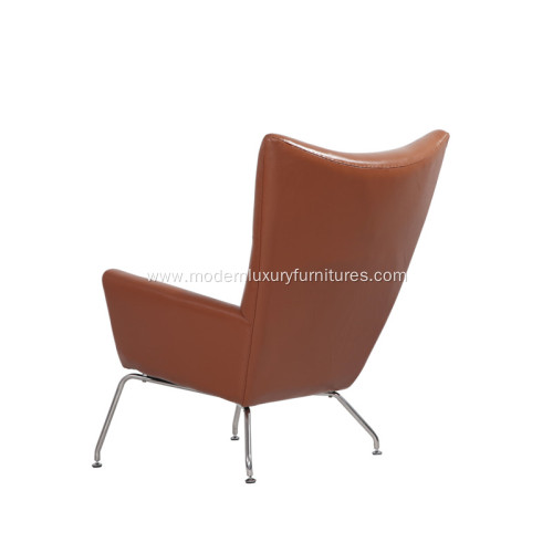 Hans J. Wegner CH445 Leather Wing Chair Replica